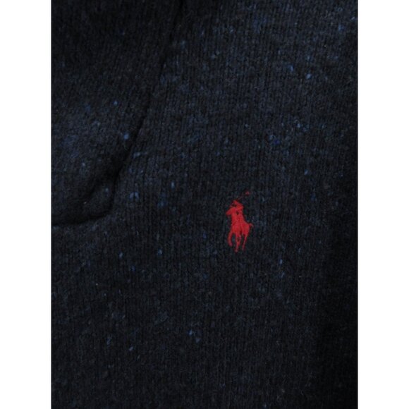 Ralph Lauren Polo Sweater Small Wool Blend Shawl Speckled Pullover Pony - Picture 4 of 12